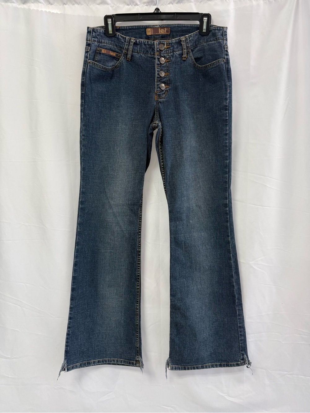 Vintage Y2K L.E.I. Jeans Button Fly Bootcut Flare Blue Juniors Size 11
